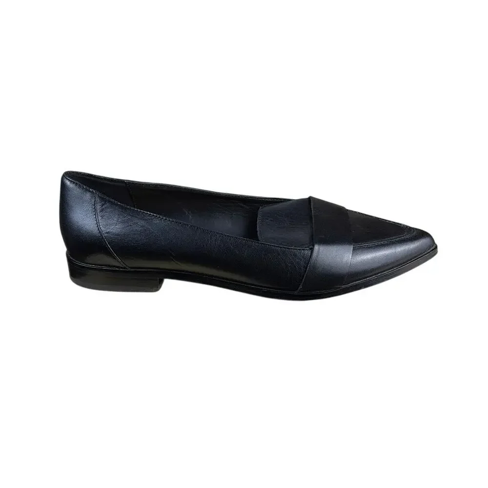 Gibson Latimer Black Leather Pointed Toe Loafers Womens 9.5 Office